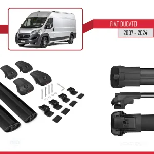Fiat Ducato 2007 ve Sonrası ile uyumlu ACE-1 Ara Atkı Tavan Barı SİYAH thumb 5