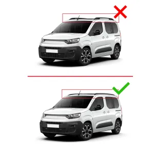 Fiat Doblo 2023 ve Sonrası ile uyumlu HOOK Model Anahtar Kilitli Ara Atkı Tavan Barı SİYAH thumb 2