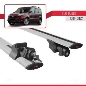 Fiat Doblo 2010-2022 Arası ile uyumlu HOOK Model Anahtar Kilitli Ara Atkı Tavan Barı GRİ thumb 5