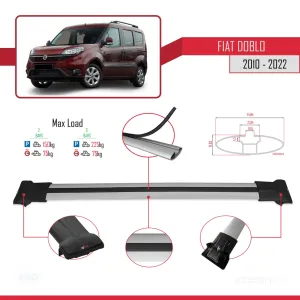 Fiat Doblo 263/263 FL 2010-2022 Arası ile uyumlu FLY Model Ara Atkı Tavan Barı GRİ - Görsel 4