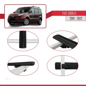 Fiat Doblo 263/263 FL 2010-2022 Arası ile uyumlu Basic Model Ara Atkı Tavan Barı SİYAH 3 ADET - Görsel 4