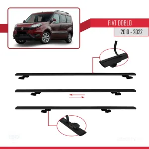 Fiat Doblo 263/263 FL 2010-2022 Arası ile uyumlu Basic Model Ara Atkı Tavan Barı SİYAH 3 ADET - Görsel 5
