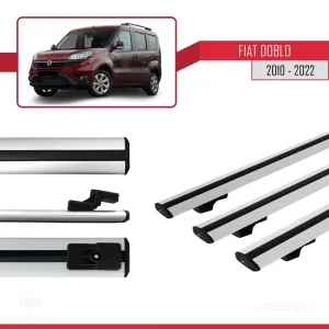 Fiat Doblo 2010-2022 Arası ile uyumlu Basic Model Ara Atkı Tavan Barı GRİ 3 ADET thumb 3