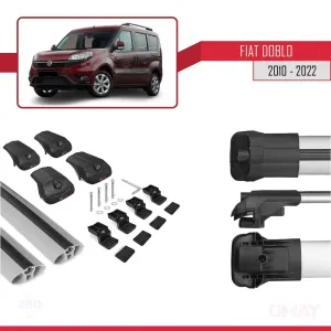 Fiat Doblo 263/263 FL 2010-2022 Arası ile uyumlu ACE-1 Ara Atkı Tavan Barı GRİ - Görsel 5