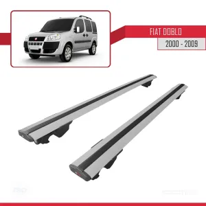Fiat Doblo 223 2000-2009 Arası ile uyumlu HOOK Model Anahtar Kilitli Ara Atkı Tavan Barı GRİ - Görsel 4