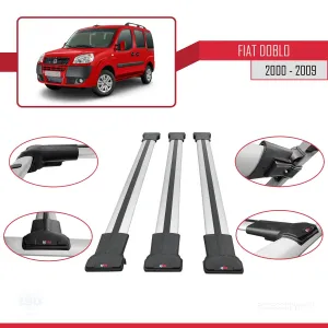 Fiat Doblo 223 2000-2009 Arası ile uyumlu FLY Model Ara Atkı Tavan Barı GRİ 3 ADET BAR - Görsel 5