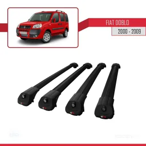 Fiat Doblo 223 2000-2009 Arası ile uyumlu ACE-1 Ara Atkı Tavan Barı SİYAH 4 ADET BAR - Görsel 4