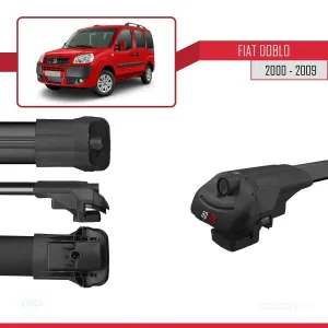 Fiat Doblo 223 2000-2009 Arası ile uyumlu ACE-1 Ara Atkı Tavan Barı SİYAH 4 ADET BAR - Görsel 5