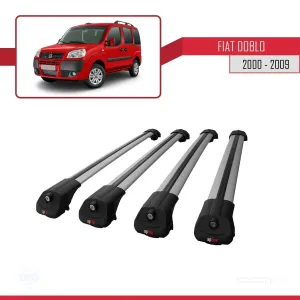 Fiat Doblo 2000-2009 Arası ile uyumlu ACE-1 Ara Atkı Tavan Barı GRİ 4 ADET BAR thumb 4