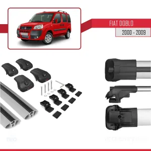 Fiat Doblo 223 2000-2009 Arası ile uyumlu ACE-1 Ara Atkı Tavan Barı GRİ - Görsel 5
