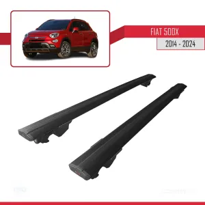 Fiat 500X 2014 ve Sonrası ile uyumlu HOOK Model Anahtar Kilitli Ara Atkı Tavan Barı SİYAH - Görsel 4