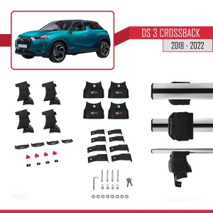 DS 3 Crossback D34 2018-2022 ACE-4 Ara Atkı Tavan Barı GRİ - Görsel 4
