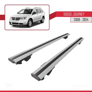Dodge Journey 2008 ve Sonrası ile uyumlu HOOK Model Anahtar Kilitli Ara Atkı Tavan Barı GRİ thumb 4