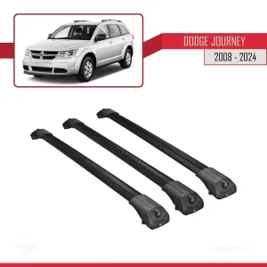 Dodge Journey 2008 ve Sonrası ile uyumlu ACE-1 Ara Atkı Tavan Barı SİYAH 3 ADET BAR - Görsel 3