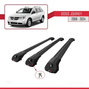 Dodge Journey 2008 ve Sonrası ile uyumlu ACE-1 Ara Atkı Tavan Barı SİYAH 3 ADET BAR - Görsel 4