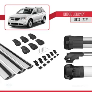 Dodge Journey 2008 ve Sonrası ile uyumlu ACE-1 Ara Atkı Tavan Barı GRİ 3 ADET BAR thumb 5