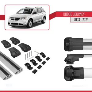 Dodge Journey 2008 ve Sonrası ile uyumlu ACE-1 Ara Atkı Tavan Barı GRİ - Görsel 5