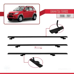 Daihatsu Terios 2006-2017 Arası ile uyumlu Basic Model Ara Atkı Tavan Barı SİYAH 3 ADET - Görsel 5