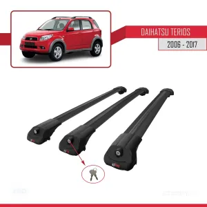 Daihatsu Terios 2006-2017 Arası ile uyumlu ACE-1 Ara Atkı Tavan Barı SİYAH 3 ADET BAR - Görsel 4