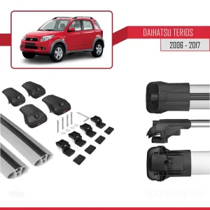 Daihatsu Terios 2006-2017 Arası ile uyumlu ACE-1 Ara Atkı Tavan Barı GRİ - Görsel 5
