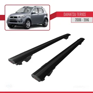 Daihatsu Terios 2006-2016 Arası ile uyumlu HOOK Model Anahtar Kilitli Ara Atkı Tavan Barı SİYAH thumb 4