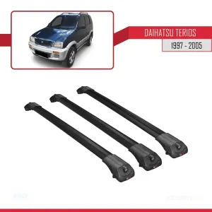 Daihatsu Terios 1997-2005 Arası ile uyumlu ACE-1 Ara Atkı Tavan Barı SİYAH 3 ADET BAR thumb 3