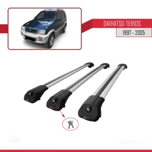 Daihatsu Terios 1997-2005 Arası ile uyumlu ACE-1 Ara Atkı Tavan Barı GRİ 3 ADET BAR thumb 4