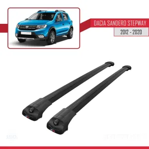 Dacia Sandero Stepway 2012-2020 Arası ile uyumlu ACE-1 Ara Atkı Tavan Barı SİYAH - Görsel 3
