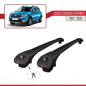 Dacia Sandero Stepway 2012-2020 Arası ile uyumlu ACE-1 Ara Atkı Tavan Barı SİYAH - Görsel 4