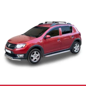 Dacia Sandero STEPWAY 2008-2012 Arası ile uyumlu ACE-1 Ara Atkı Tavan Barı SİYAH thumb 3
