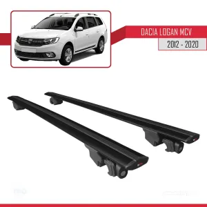 Dacia Logan MCV 2012-2020 Arası ile uyumlu HOOK Model Anahtar Kilitli Ara Atkı Tavan Barı SİYAH - Görsel 5