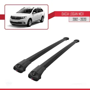 Dacia Logan MCV 2012-2020 Arası ile uyumlu ACE-1 Ara Atkı Tavan Barı SİYAH thumb 3
