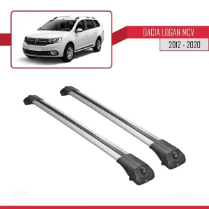 Dacia Logan MCV 2012-2020 Arası ile uyumlu ACE-1 Ara Atkı Tavan Barı GRİ - Görsel 3