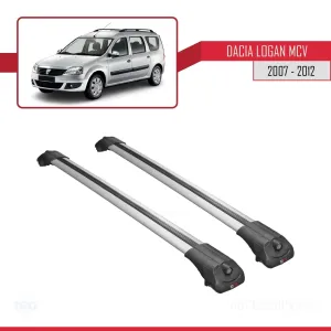 Dacia Logan MCV 2007-2012 Arası ile uyumlu ACE-1 Ara Atkı Tavan Barı GRİ thumb 3