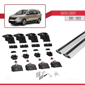 Dacia Lodgy 2012-2022 Arası ile uyumlu ACE-2 Ara Atkı Tavan Barı GRİ thumb 5