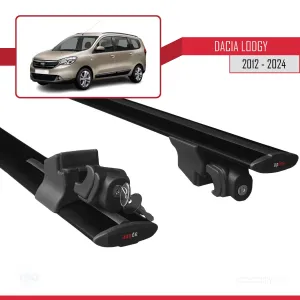 Dacia Lodgy 2012 ve Sonrası ile uyumlu HOOK Model Anahtar Kilitli Ara Atkı Tavan Barı SİYAH thumb 5