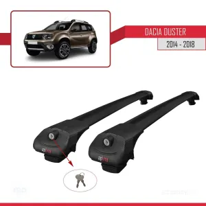 Dacia Duster 2014-2018 Arası ile uyumlu ACE-1 Ara Atkı Tavan Barı SİYAH thumb 4