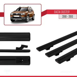 Dacia Duster 2010-2013 Arası ile uyumlu Basic Model Ara Atkı Tavan Barı SİYAH 3 ADET thumb 3