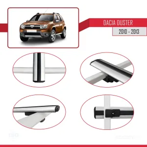 Dacia Duster 2010-2013 Arası ile uyumlu Basic Model Ara Atkı Tavan Barı GRİ 3 ADET thumb 4