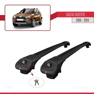 Dacia Duster 2010-2013 Arası ile uyumlu ACE-1 Ara Atkı Tavan Barı SİYAH thumb 4