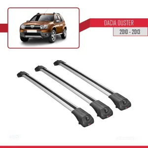 Dacia Duster 2010-2013 Arası ile uyumlu ACE-1 Ara Atkı Tavan Barı GRİ 3 ADET BAR - Görsel 3