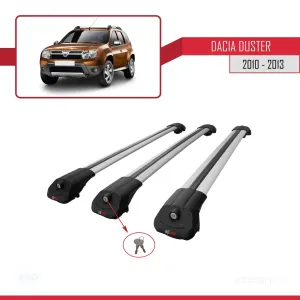 Dacia Duster 2010-2013 Arası ile uyumlu ACE-1 Ara Atkı Tavan Barı GRİ 3 ADET BAR - Görsel 4