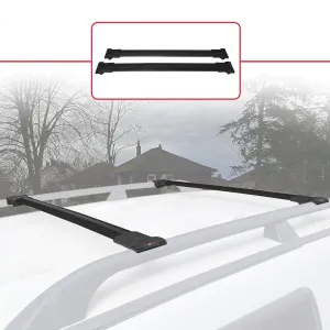 Dacia Dokker 2012 ve Sonrası ile uyumlu FLY Model Ara Atkı Tavan Barı SİYAH 3 ADET BAR thumb 2