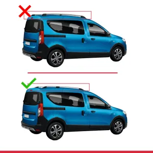 Dacia Dokker 2012 ve Sonrası ile Uyumlu FLY Model Ara Atkı Tavan Barı GRİ thumb 3