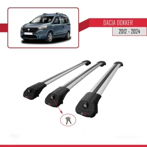 Dacia Dokker 2012 ve Sonrası ile uyumlu ACE-1 Ara Atkı Tavan Barı GRİ 3 ADET BAR - Görsel 5