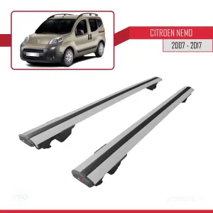 Citroen Nemo 2007-2017 Arası ile Uyumlu HOOK Model Anahtar Kilitli Ara Atkı Tavan Barı GRİ - Görsel 4