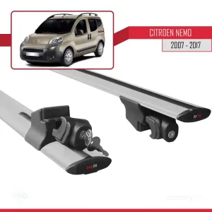 Citroen Nemo 2007-2017 Arası ile Uyumlu HOOK Model Anahtar Kilitli Ara Atkı Tavan Barı GRİ - Görsel 5