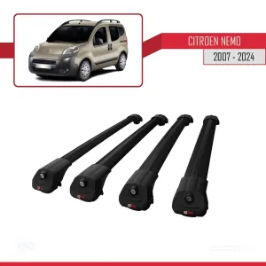 Citroen Nemo 2008 ve Sonrası ile uyumlu ACE-1 Ara Atkı Tavan Barı SİYAH 4 ADET BAR - Görsel 4