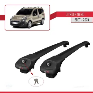 Citroen Nemo 2008 ve Sonrası ile uyumlu ACE-1 Ara Atkı Tavan Barı SİYAH - Görsel 4