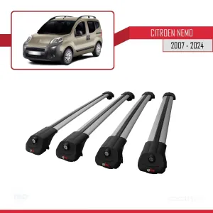 Citroen Nemo 2008 ve Sonrası ile uyumlu ACE-1 Ara Atkı Tavan Barı GRİ 4 ADET BAR - Görsel 4